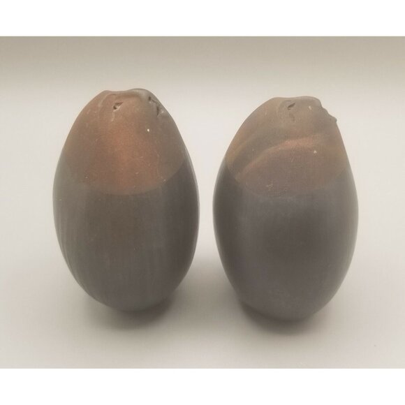 Deva Raku Spirit Ceremonial Rattles Pottery Pair Shakers Faces Nan Emmett - Picture 6 of 9